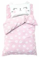 Постельное бельё Этель 1,5 сп "Pink cat" 143х215 см, 150х214 см, 50х70 см -1 шт, 100% хлопок, бязь