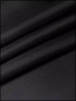 Ткань подкладочная черная для одежды MDC FABRICS S009\bk однотонная для шитья, в рубчик. Поливискоза. Отрез 1 метр