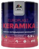 Краска акриловая Dufa Premium Europlast Keramika 20 полуматовая белый 0.9 л 1.5 кг