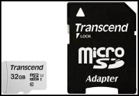 Transcend microSDHC 32Gb Class10 Transcend TS32GUSD300S-A + adapter