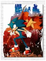 Картина по номерам на холсте игра sonic forces - 9664 В 30x40