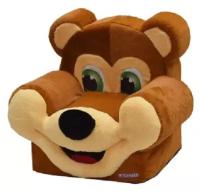 Кресло Игрушка "Медвежонок", размер: 50х50х36 см. (ШВГ), материал ткани: флис, оксфорд, наполнитель: эластичный пенополиуретан