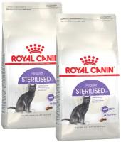 ROYAL CANIN STERILISED 37 для взрослых кастрированных котов и стерилизованных кошек (1,2 + 1,2 кг)