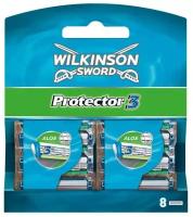 Wilkinson Sword Protector 3 / SCHICK / Сменные кассеты для станка Protector ( 8 шт)