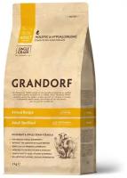 Grandorf Корм 4 Мяса с рисом Sterilised для взрослых стерилизованных или пожилых кошек от 1 года с пробиотиками, 2 кг