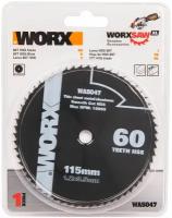 Пильный диск по металлу Worx WA5047, 60T HSS 115х1,2х9,5 мм