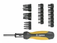 TOPEX Сменные наконечники и головки с рукояткой, набор 29 шт. 39D356