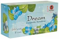 Maneki Салфетки бумажные Dream, белые, 2 слоя, коробка, 200 шт