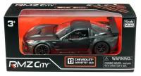 Машинка металлическая Uni-Fortune RMZ City серия 1:32 Chevrolet Corvette C6. R, инерционная, серый матовый цвет, двери открываются 554003M