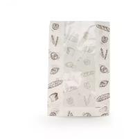 Крафт-пакет бумажный жиростойкий белый, для хлеба (с окном), 32.5х20см, с принтом, 1000шт