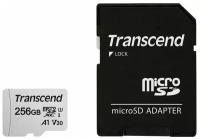 Transcend Флеш карта microSD 256GB Transcend microSDXC Class 10 UHS-I U3, V30, A1, (SD адаптер), TLC