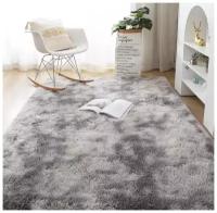 Ковер, мягкий и пушистый. Fluffy Carpet. 200х160. Светло-серый