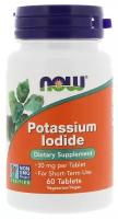 NOW FOODS Potassium Iodide 30 мг (Йодид Калия) 60 таблеток (Now Foods)