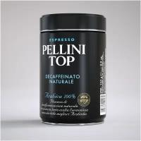 Pellini Кофе молотый Pellini TOP Decaffeinato 250 гр жб (Без кофеина)