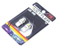 Светодиодная лампа Vettler 12V T10-5 SMD белая, повторитель, габариты, б/цоколя, к-т 2 шт