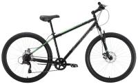 Велосипед Stark Respect 26.1 D Microshift Steel (2022) 16" черный/зеленый