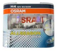 Автолампа OSRAM H4 12V 60/55W P43t +30% Allseason (64193Als), EUROBOX-2шт