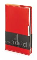 Еженедельник А6 "Metropol" недатированный, красный