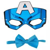 Набор карнавальный, маска и бабочка "Капитан Америка", Мстители