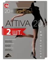 Колготки Omsa Attiva, 20 den, 2 шт., бежевый