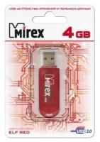 Флешка Mirex Elf Red 4 Гб usb 2.0 Flash Drive - красный