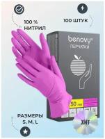 Перчатки нитрил Benovy