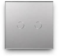 Сенсорный выключатель DiXiS Touch Wall Light Switch 2 Gang / 1 Way (86x86) Grey (TS2)