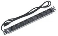 Блок евророзеток для 19" шкафов 10А Cabeus PDU-9P-2IEC 9 розеток