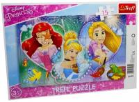 Пазл Trefl Три счастливые принцессы, 15 элементов