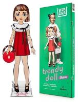 Кукла картонная с одеждой. Игра - кукла с одеждой на магнитах. Игрушка кукла "Trendy doll Лина"