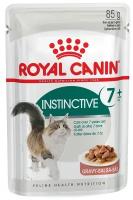 Влажный корм для пожилых кошек Royal Canin Instinctive +7, с мясным ассорти (кусочки в соусе)