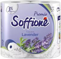 Туалетная бумага Soffione, ООО "Архбум тиссью групп",туалетная бумага Soffione Premio Toscana Lavender трехслойная белая 4 рул