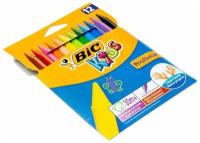 Мелки Bic Plastidecor восковые, 12 цветов