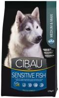 Cibau Sensitive Fish MediumMaxi с рыбой сухой корм для собак средних и крупных пород 2,5кг