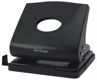 Berlingo Дырокол Berlingo Office Soft 20л, пластиковый, черный, с линейкой, 2 шт