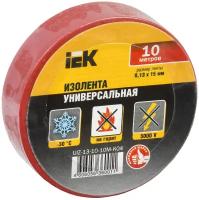 Изолента IEK ПВХ 0.13х15 мм 10 м, красный