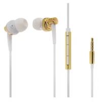 Наушники с микрофоном Remax RM-575 PRO In-Ear Earphone, золотые