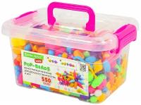 Конструктор POP-BEADS для творчества и игр, 550 бусин, браслеты, кольца, BRAUBERG KIDS, 664698