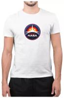 Футболка унисекс СувенирShop "Nasa/Наса/Космос/Астронавт/Луна" Белая XS