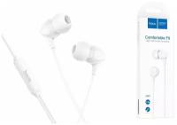 Наушники M94, Universal earphones with microphone, HOCO, вакуумные, белые