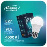 Лампа cветодиодная ТероПром 5367536 Luazon Lighting, A55, 9 Вт, E27, 780 Лм, 4000 К, дневной свет