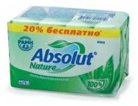 Мыло туалетное 300 г, ABSOLUT (Абсолют), комплект 4 шт х 75 г, "Алоэ", антибактериальное, 6065