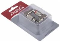 RCA коннектор переходник угловой длинный AurA RCA-P621, 6 мм вход, 2 шт