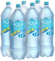 Вода питьевая Aqua Minerale негазированная, ПЭТ, лимон, 6 шт. по 2 л