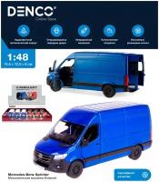 Машинка металлическая Kinsmart 1:48 Mercedes-Benz Sprinter KT5426D инерционная, двери открываются / Синий