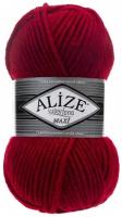 Пряжа Alize Superlana Maxi (Ализе Суперлана Макси) - 3 мотка 56 красный 75% акрил, 25% шерсть 100м/100г