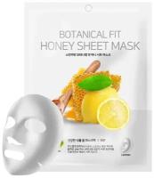 NO: hJ Skinmaman Botanical Fit Honey Sheet Mask Pack Lemon Питательная, увлажняющая, осветляющая маска с мёдом и лимоном, 10ШТ