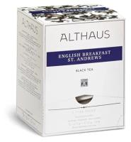 Чай черный Althaus English Breakfast St. Andrews в пирамидках, 60 г, 15 пак