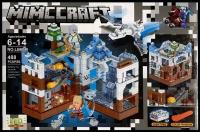 Конструктор Майнкрафт Игрушка Minecraft My World набор "Сражение за белую крепость" 488 деталей с led подсветкой