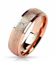 Классическое кольцо из стали, парные кольца для влюбленных, обручальные под золото с фианитом Spikes